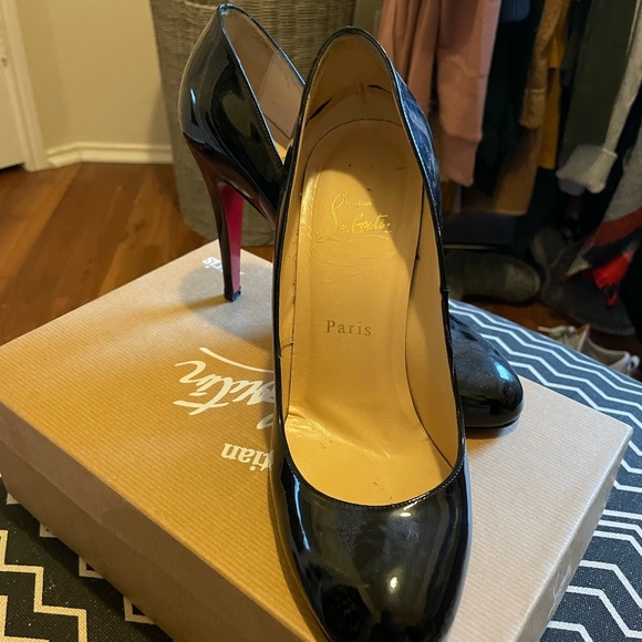 Authentic Christian Louboutins in Black Patent Leather - Picture 2 of 6